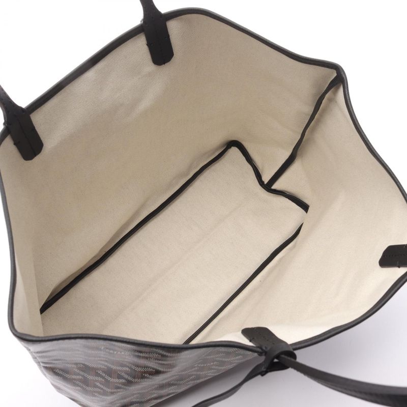 Goyard Tote Bag Saint Louis PM Black PVC Coated Canvas Leather Saint Louis PM