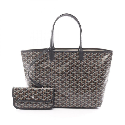 Goyard Tote Bag Saint Louis PM Black PVC Coated Canvas Leather Saint Louis PM