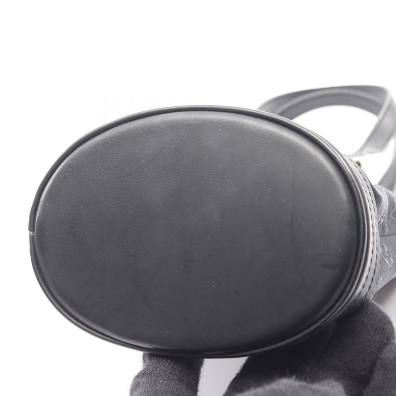 Louis Vuitton Handbag Little Bucket Monogram Satin M92144 Noir Black Fabric