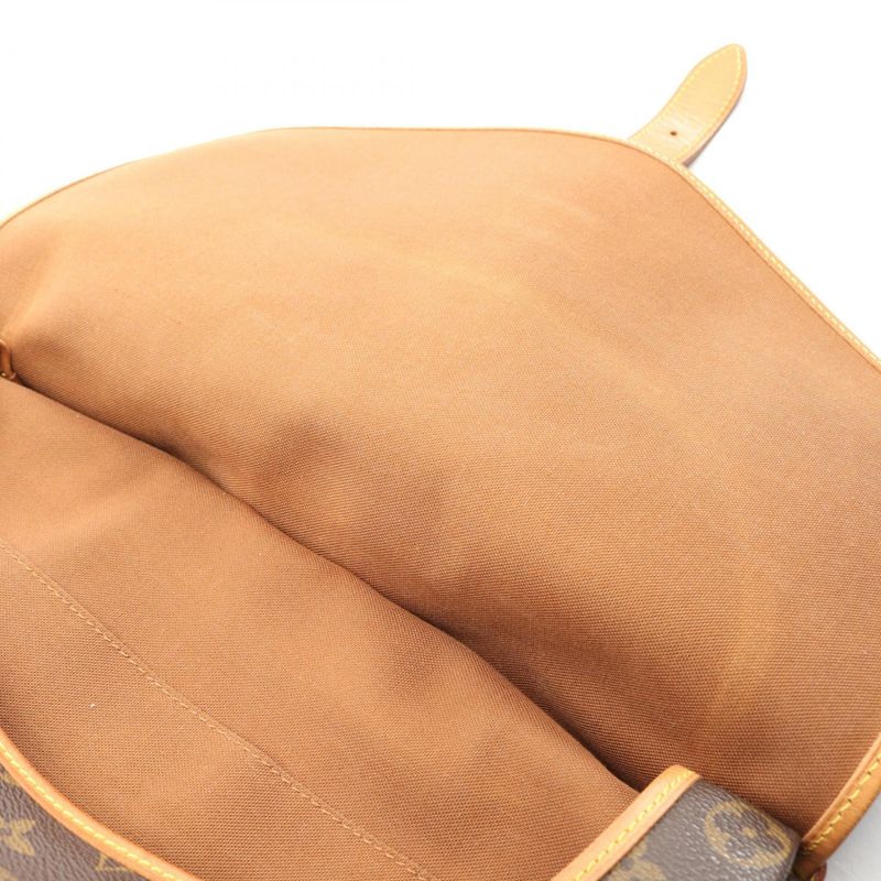 Louis Vuitton Shoulder Bag Saumur 35 Monogram M42254 PVC Coated Canvas Leather