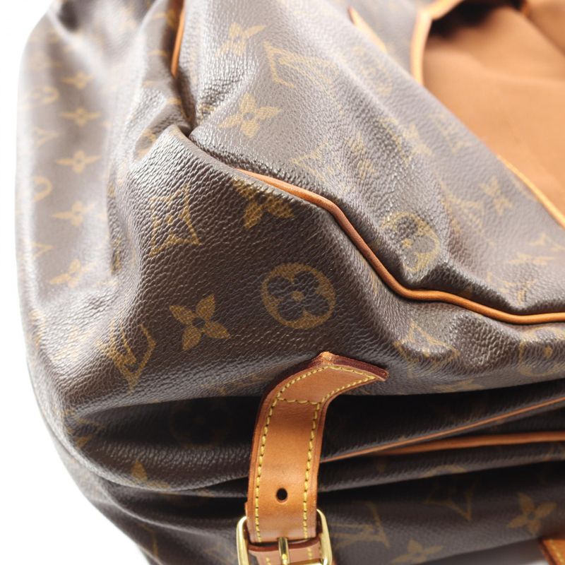 Louis Vuitton Shoulder Bag Saumur 35 Monogram M42254 PVC Coated Canvas Leather
