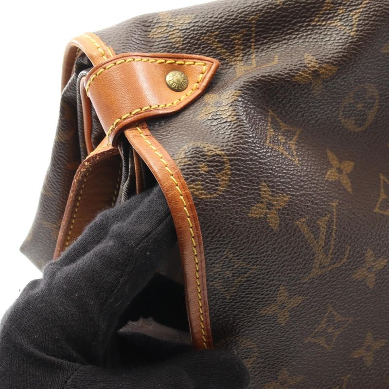 Louis Vuitton Shoulder Bag Saumur 35 Monogram M42254 PVC Coated Canvas Leather