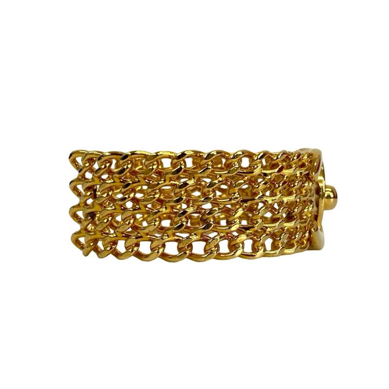 Chanel Coco Mark Turnlock Motif GP Bangle Bracelet 97A