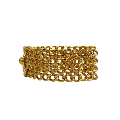 Chanel Coco Mark Turnlock Motif GP Bangle Bracelet 97A