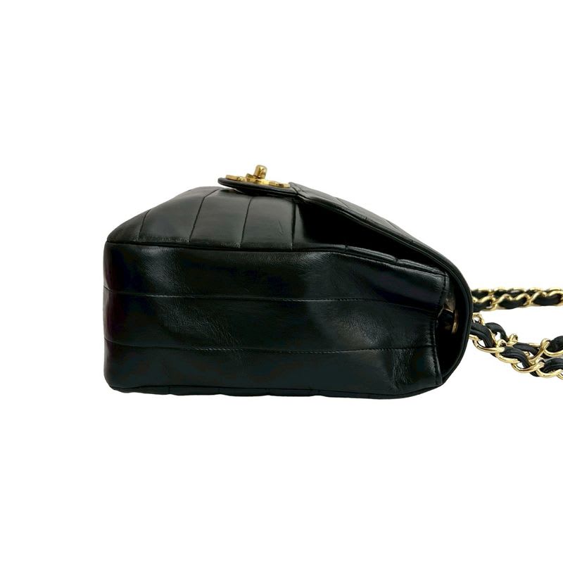 Chanel Chanel Border Stitch Lambskin Chain Shoulder Bag Pochette