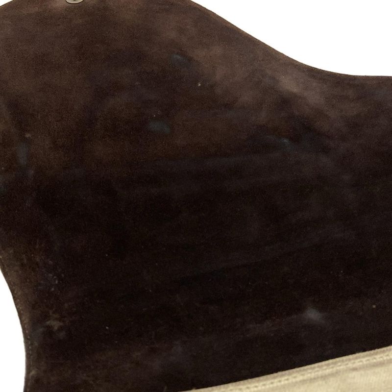 DIOR Christian Dior Shoulder Bag Saddle Bag Beige And Dark Brown Leather