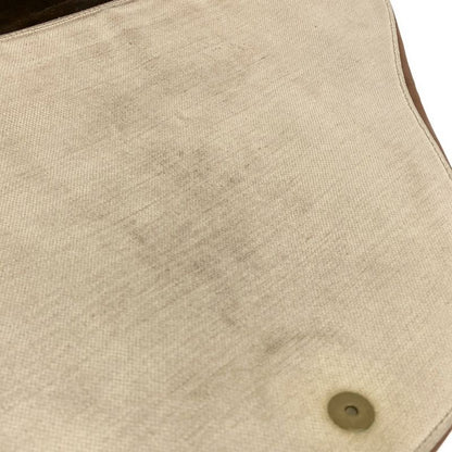 DIOR Christian Dior Shoulder Bag Saddle Bag Beige And Dark Brown Leather