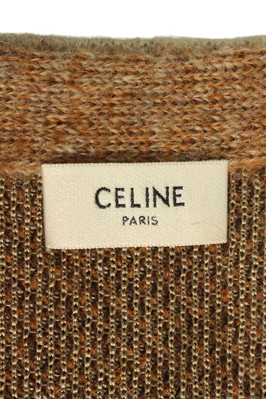 Celine 2a584382d Argyle Pattern Mohair Cardigan Men's S
