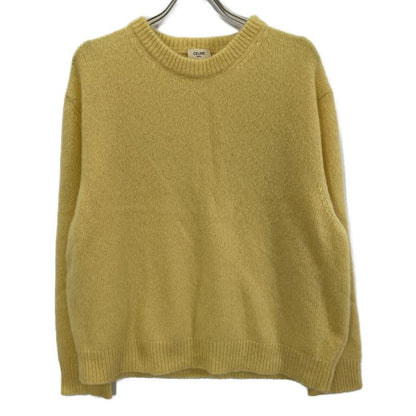 Celine 2a21l739m Eddy Period Yellow Cashmere Silk Crew Neck Knit Sweater M
