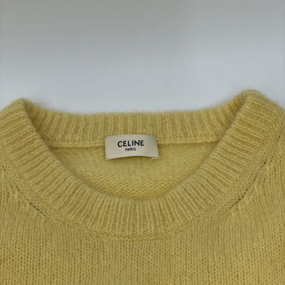 Celine 2a21l739m Eddy Period Yellow Cashmere Silk Crew Neck Knit Sweater M
