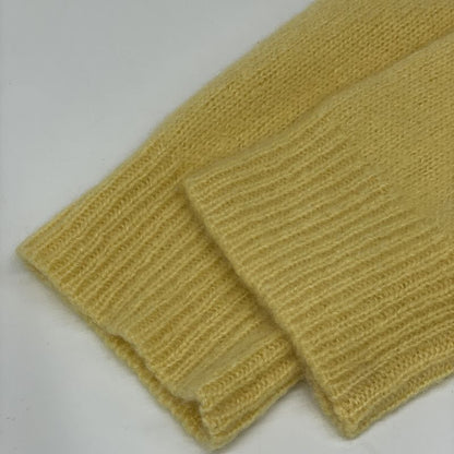 Celine 2a21l739m Eddy Period Yellow Cashmere Silk Crew Neck Knit Sweater M