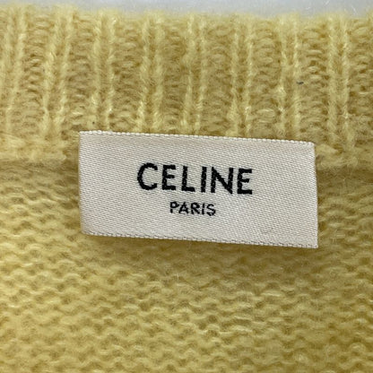 Celine 2a21l739m Eddy Period Yellow Cashmere Silk Crew Neck Knit Sweater M