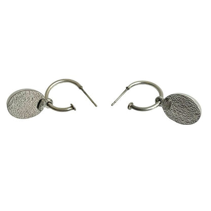 Chanel Vintage Coco Mark GP Earrings Accessories Women's Silver Black 75139 00A