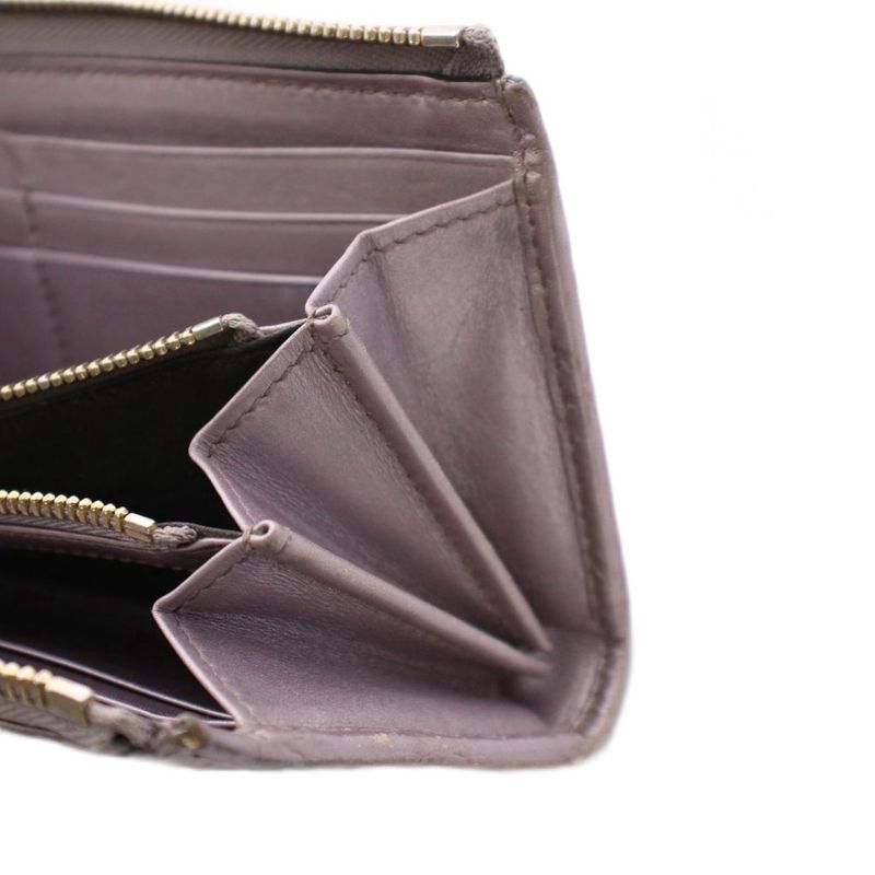 Gucci Long Wallet L-shape Zipper Lovely Heart Guccissima Leather Pink Purple GG