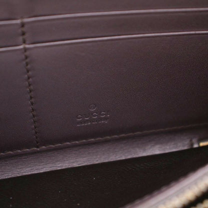 Gucci Long Wallet L-shape Zipper Lovely Heart Guccissima Leather Pink Purple GG