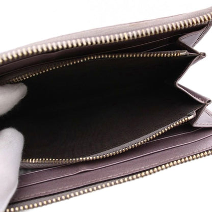 Gucci Long Wallet L-shape Zipper Lovely Heart Guccissima Leather Pink Purple GG