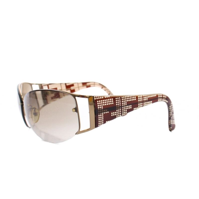 Fendi Zucca Pattern Logo Sunglasses 65□11 Brown Fs483 YM - OH
