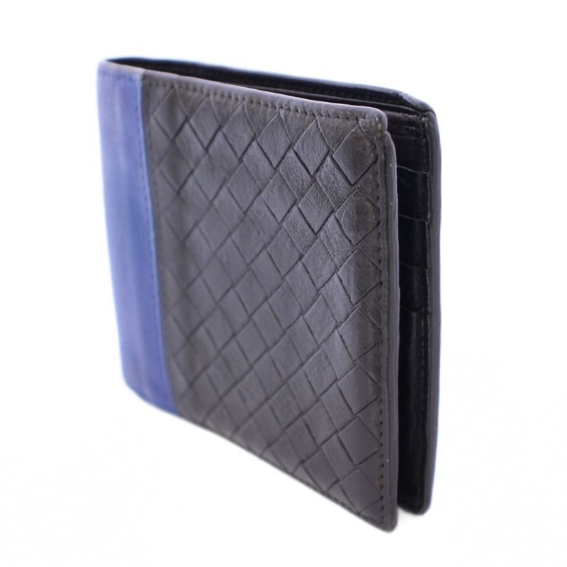 Bottega Veneta Intrecciato Fold Wallet Compact Wallet Square Leather Bicolor