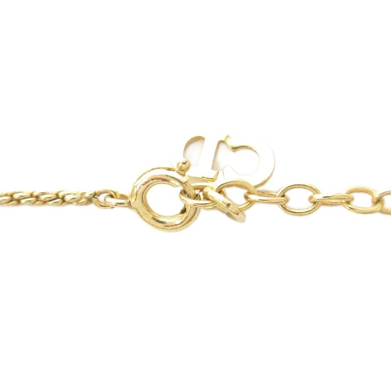 Christian DIOR Necklace Pendant CD Logo Gold Color AE - GY47