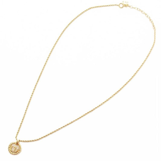 Christian DIOR Necklace Pendant CD Logo Gold Color AE - GY47