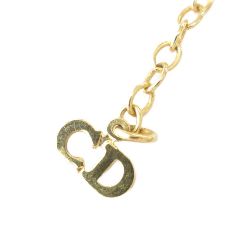 Christian DIOR Necklace Pendant CD Logo Gold Color AE - GY47