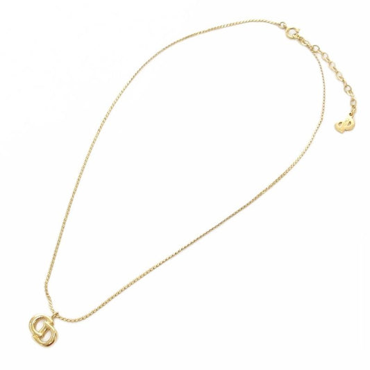 Christian DIOR Necklace Pendant CD Logo Gold Color AE - GY47