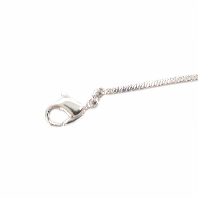 Christian DIOR Necklace Pendant Plate Trotter Silver Color AE - GY47