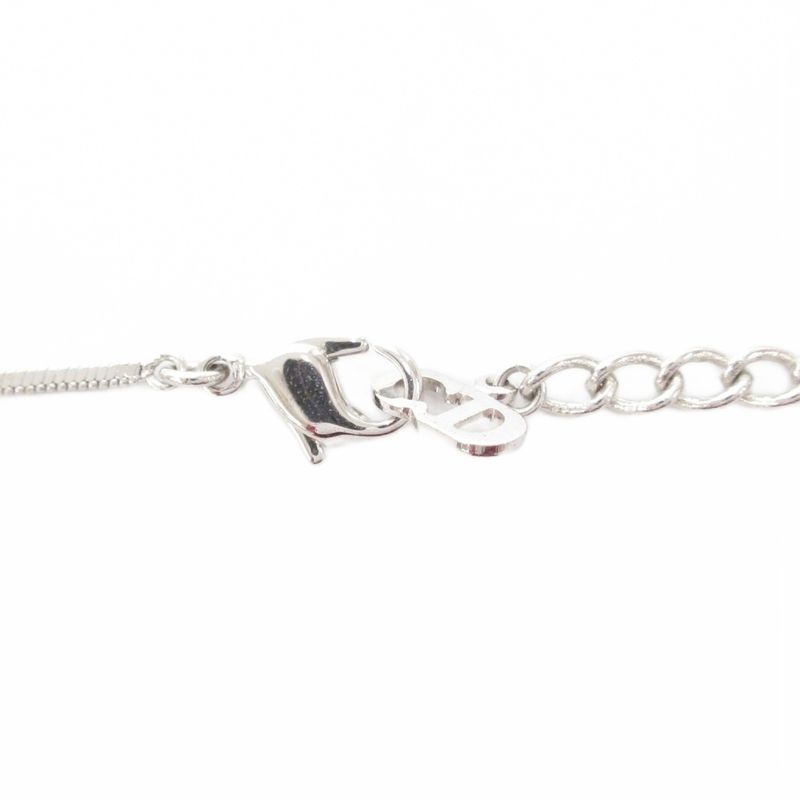 Christian DIOR Necklace Pendant Plate Trotter Silver Color AE - GY47