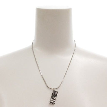 Christian DIOR Necklace Pendant Plate Trotter Silver Color AE - GY47
