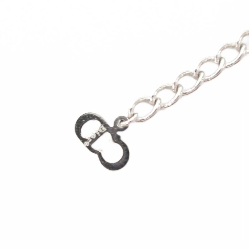 Christian DIOR Necklace Pendant Plate Trotter Silver Color AE - GY47