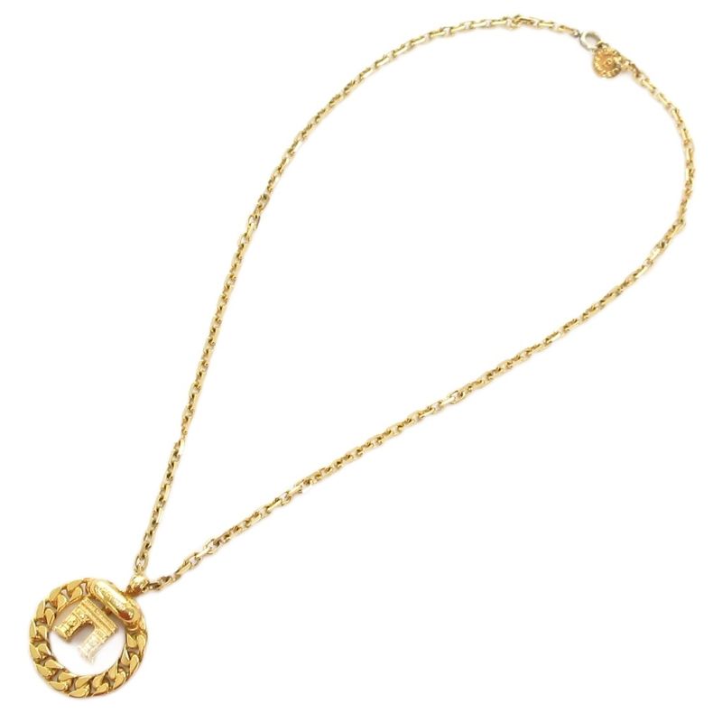 Celine Necklace Pendant Arc De Triomphe Motif Gold-colored AE - GY47