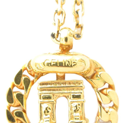 Celine Necklace Pendant Arc De Triomphe Motif Gold-colored AE - GY47