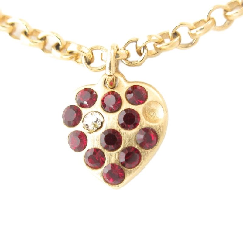 Celine Rhinestone Embellished Charm Chain Bracelet Logo Gold Color AE - GY47