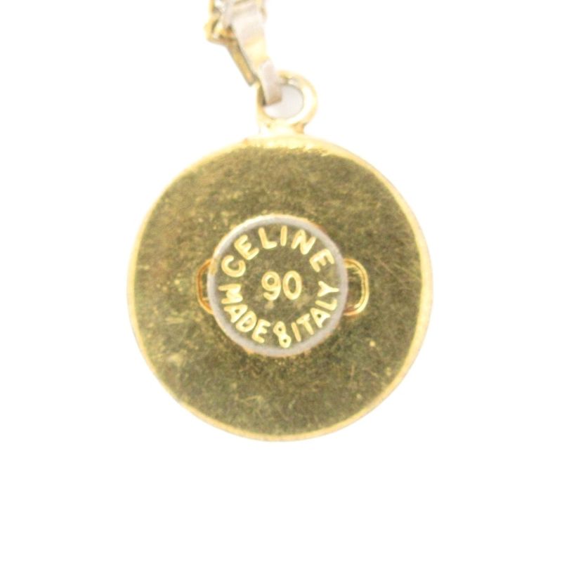 Celine Necklace Pendant Logo Plate Gold Color AE - GY47