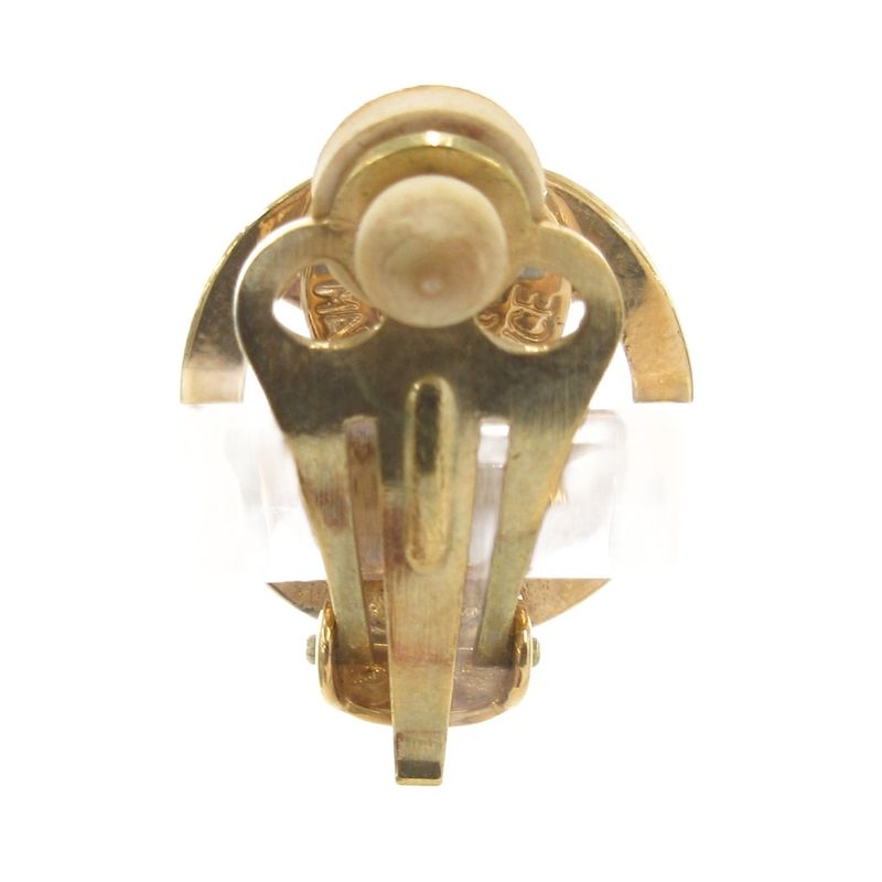 Celine Macadam Triomphe Earrings Logo Gold Color AE - GY47