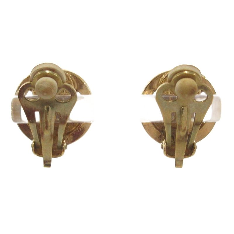 Celine Macadam Triomphe Earrings Logo Gold Color AE - GY47