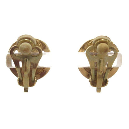 Celine Macadam Triomphe Earrings Logo Gold Color AE - GY47
