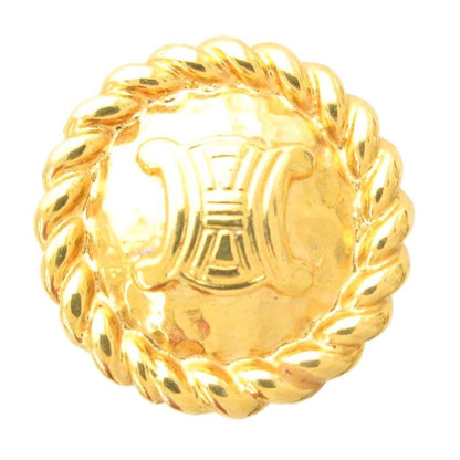 Celine Triomphe Macadam Scarf Ring Earrings Gold Color AE - GY47