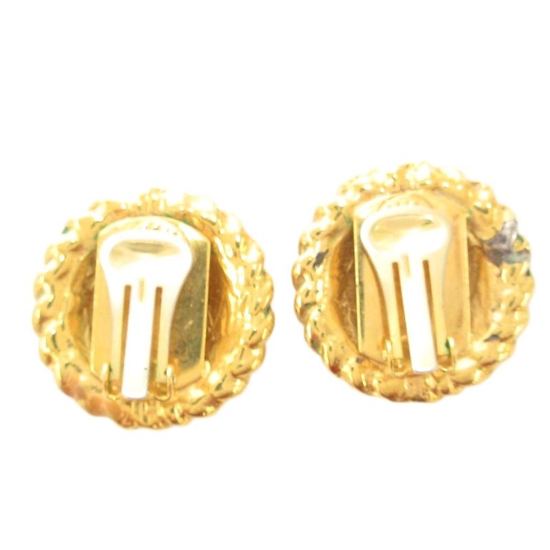 Celine Triomphe Macadam Scarf Ring Earrings Gold Color AE - GY47