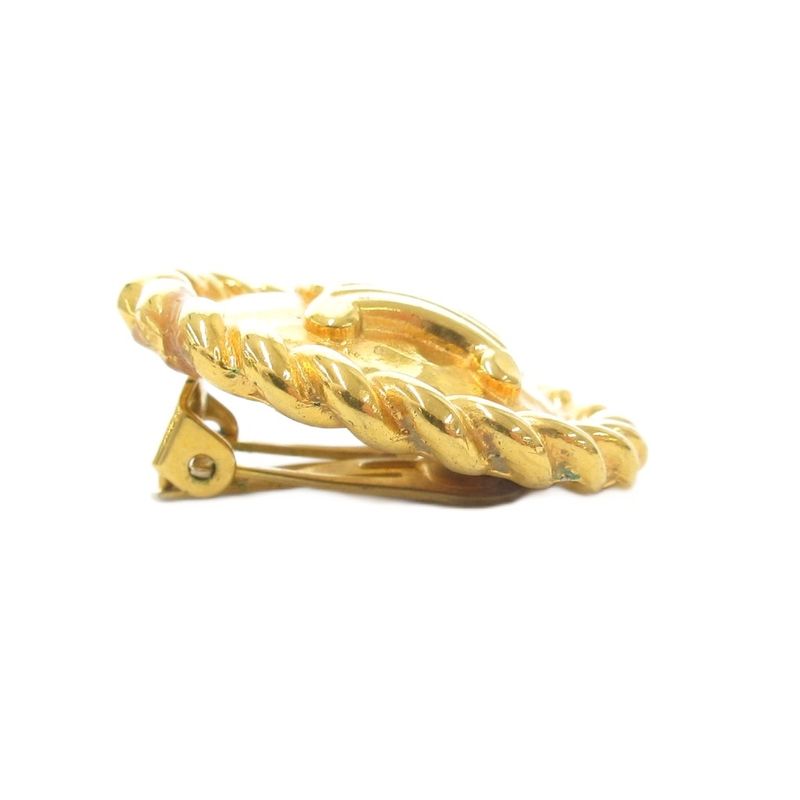 Celine Triomphe Macadam Scarf Ring Earrings Gold Color AE - GY47