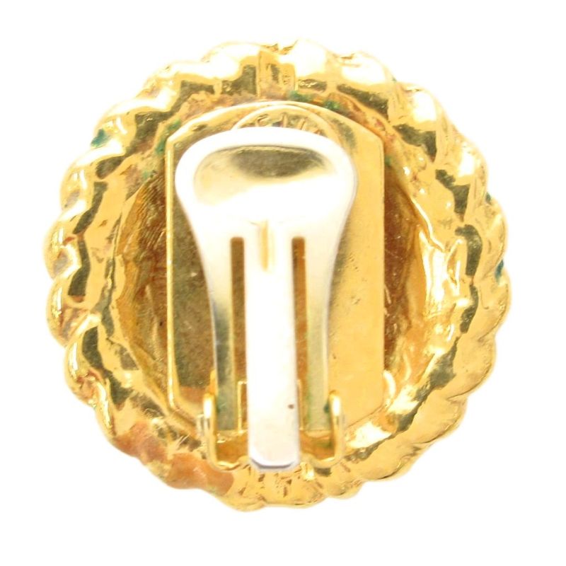 Celine Triomphe Macadam Scarf Ring Earrings Gold Color AE - GY47