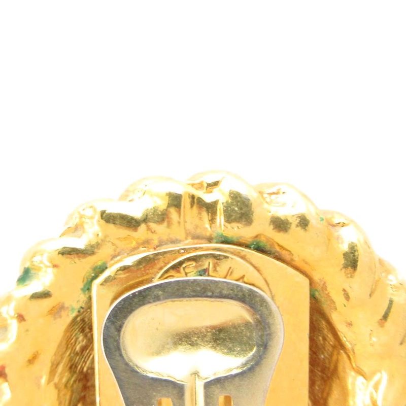 Celine Triomphe Macadam Scarf Ring Earrings Gold Color AE - GY47