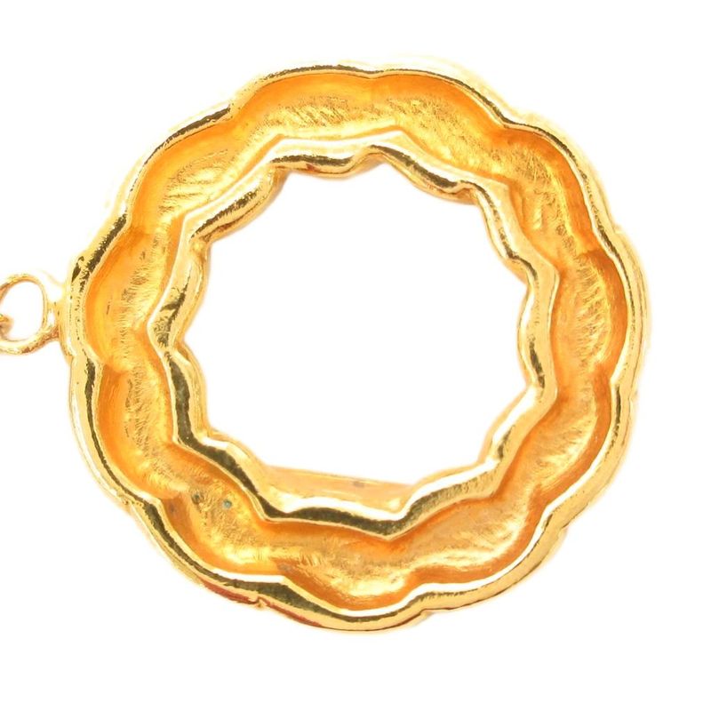 Celine Scarf Ring Twist Hoop Logo Gold Color AE - GY47