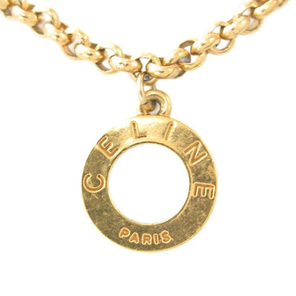 Celine Necklace Pendant Motif 3strands Chain Gold Color AE - GY47