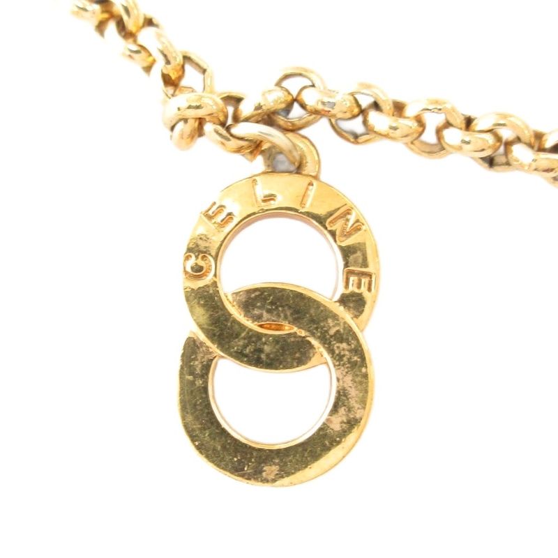 Celine Necklace Pendant Motif 3strands Chain Gold Color AE - GY47