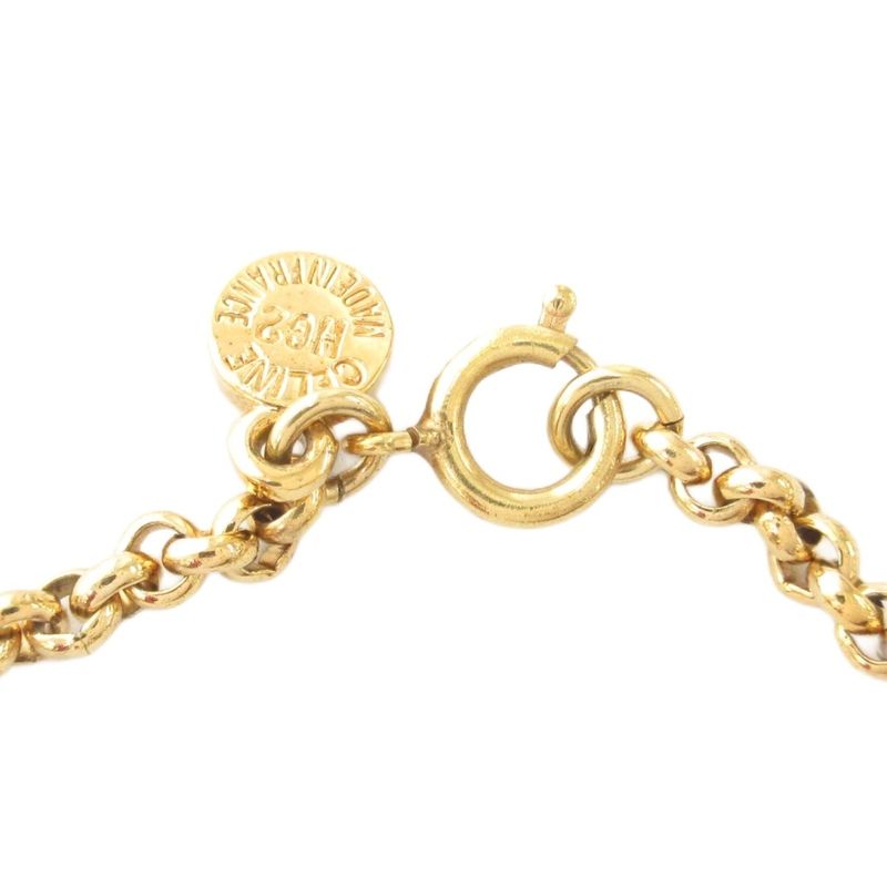 Celine Necklace Pendant Motif 3strands Chain Gold Color AE - GY47