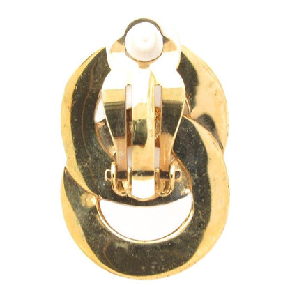 Celine Double Circle Logo Earring Clip Gold Color AE - GY47