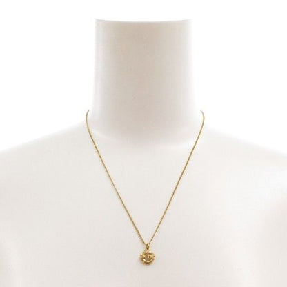 Christian DIOR Necklace Pendant CD Logo Gold Color AE - GY47