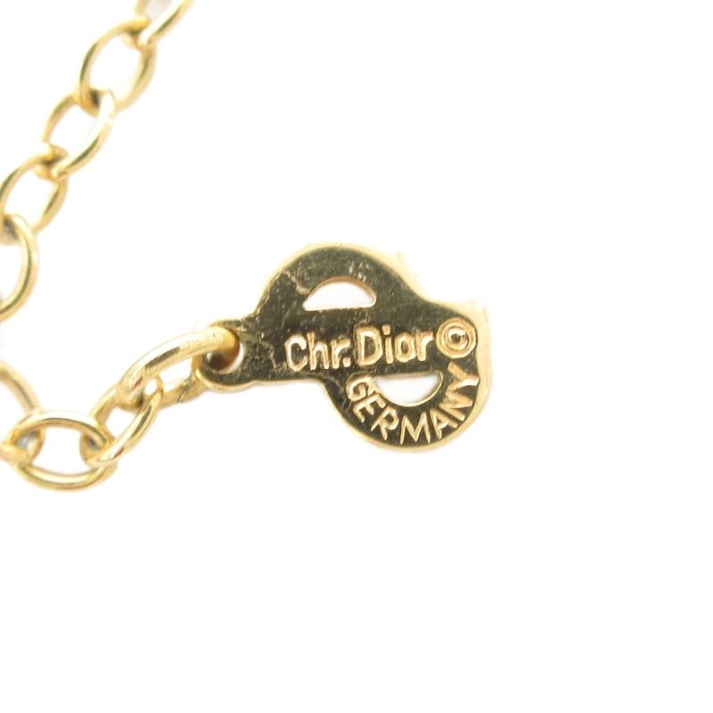 Christian DIOR Necklace Pendant CD Logo Gold Color AE - GY47