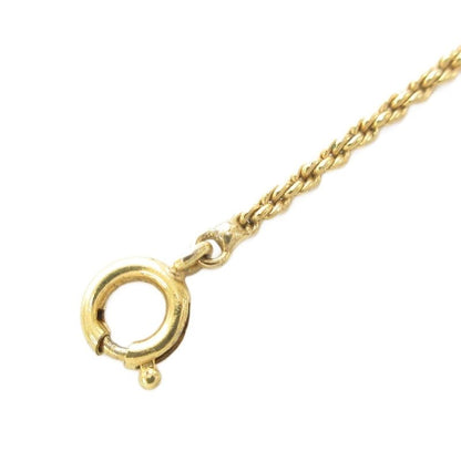 Christian DIOR Necklace Pendant Drop Motif Bijoux Gold Color AE - GY47